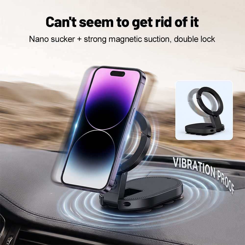 Kitchen Gadgets Organizer - 360° Rotation 3‑In‑1 Suction Cup Magnetic