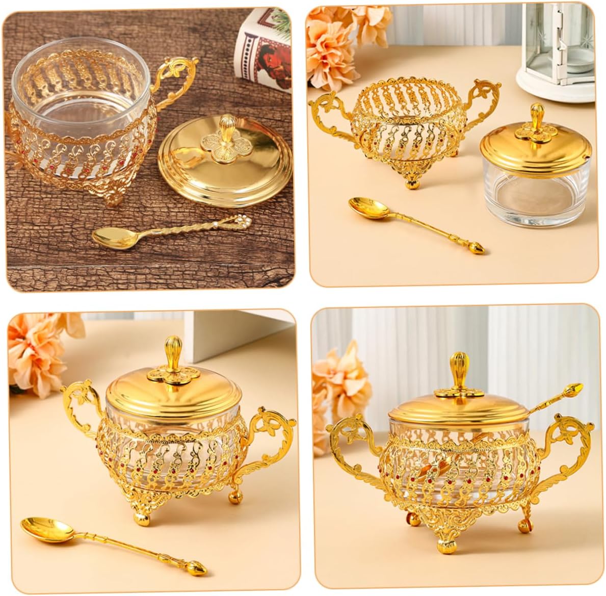 Sugar Bowl with Lid and Spoon  - Kitchen Gadgets Gold review and price